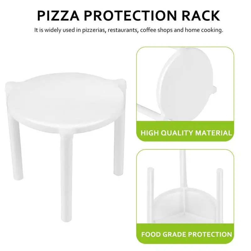 100pcs Pizza Tripods Fixed Pizza Accessories Kitchen Pizza Saver Stand Packaging Fixed Pizza Tripod Stack For Home Bakery Shop