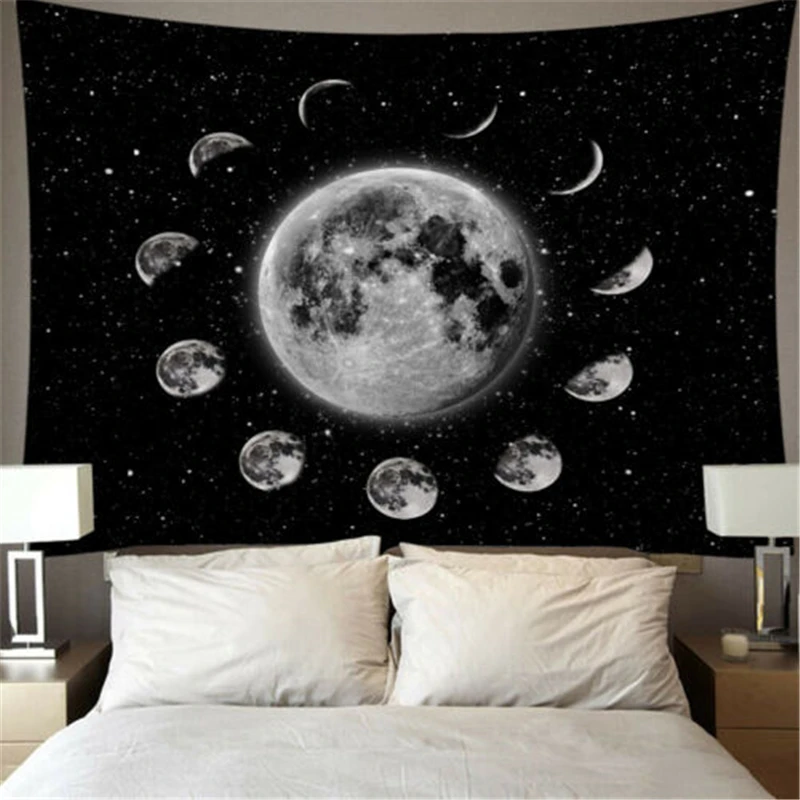 Гобелен настенный полиэстер луна, звезда образец гобелен домашний декоративный настенный кулон Лев Луна Pringting шаблон одеяло 95x73 см