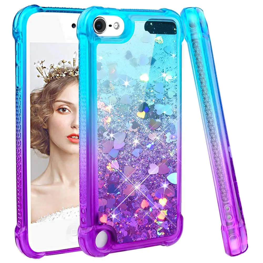 Case For iPod Touch 7 2019 6 Cover Gradient Quicksand Bling Sparkle Girl Glitter Soft Silicone for 5 |