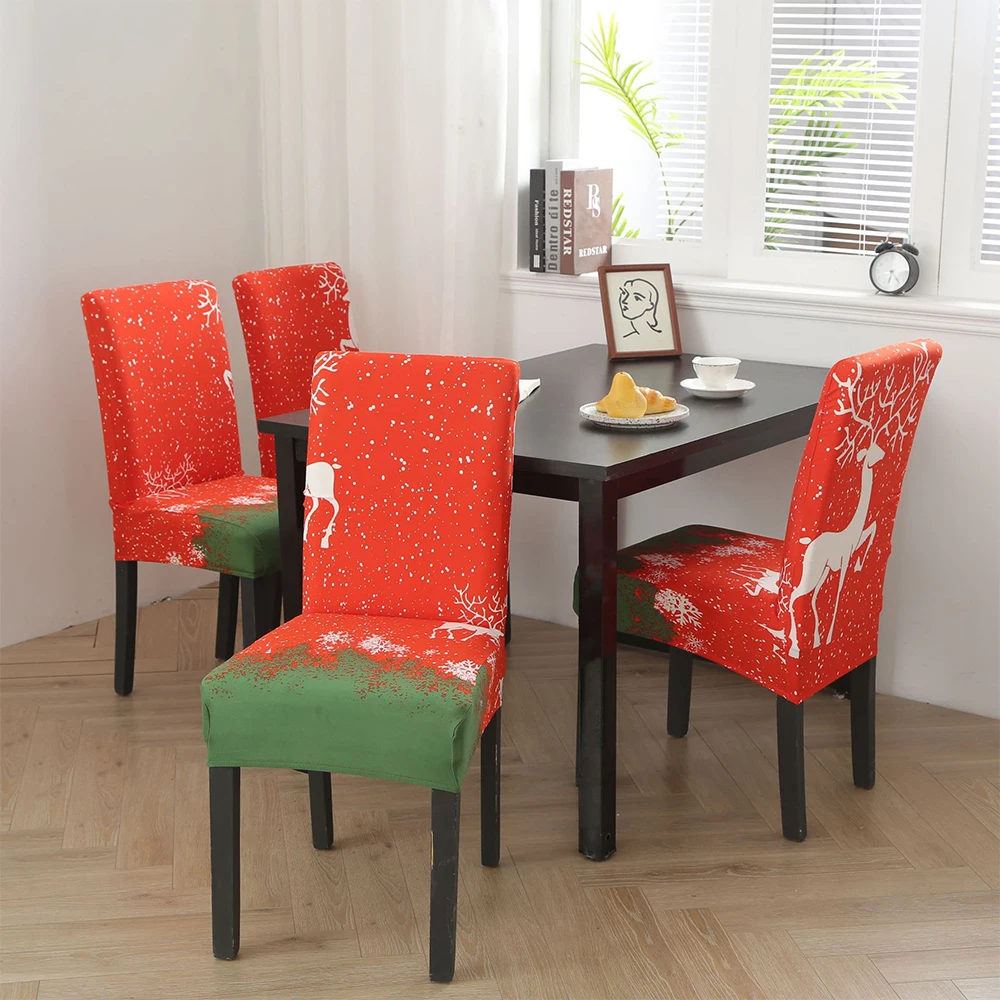 Kerst Stoel чехол Grote Elastische Zetel Stoelbekleding Xmas стрейч Hoge ковер Kussenovertrekken для Kerst Banket Вечерние
