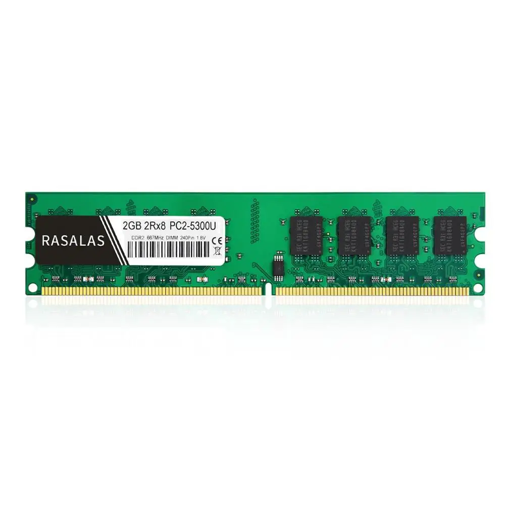 Rasalas 2 Гб 2Rx8 DDR2 667 МГц 800 МГц PC2-5300U PC2-6400U DIMM 1,8 В Настольный ПК ram 240Pin память