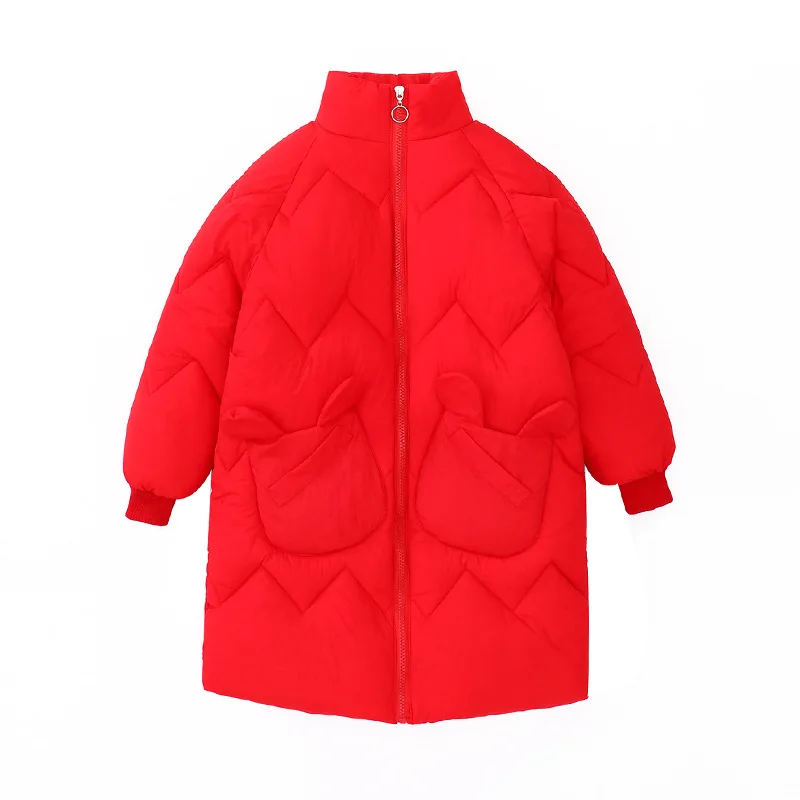 Детская зимняя куртка для девочек-подростков; верхняя одежда; модные плотные детские пуховики; пальто для девочек; Рождественские теплые куртки для детей 10, 12, 14 лет