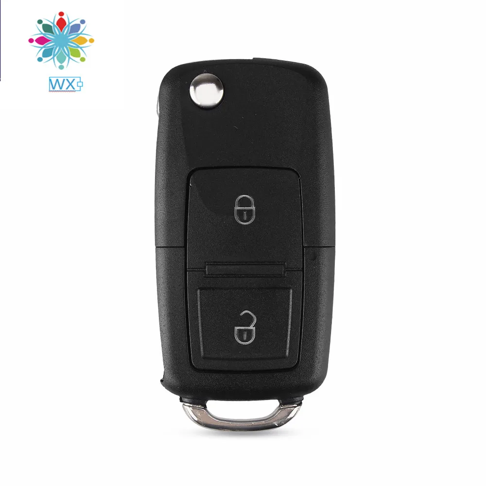 SPC 2 3 кнопки складной чехол для пульта дистанционного управления для VWPassat B5 Polo Golf Touran Bora Ibiza Leon Octavia Fabia замена флип ключ Shel - Количество кнопок: 2 Кнопки