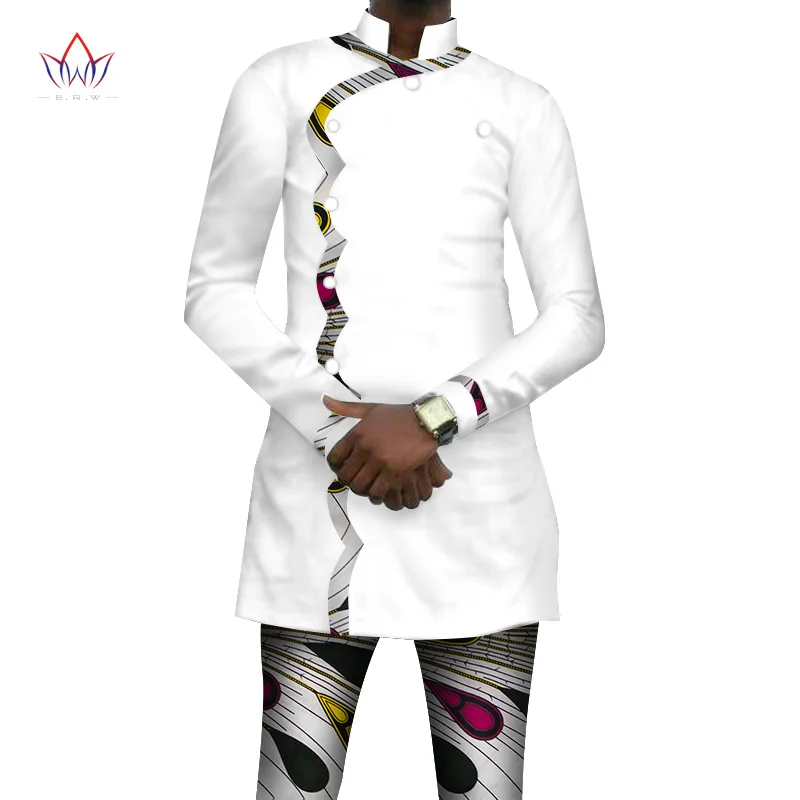 Bazin Riche/комплект из топа на пуговицах и штанов в африканском стиле с принтом