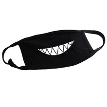 10 шт., теплая хлопковая маска для рта, защита от пыли, рисунок из мультфильма, модная, эластичная, для лица, зимняя, удобная