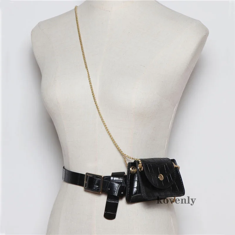 Vintage Waist Bag Lipstick Purse Bolsa Feminina Women Mini Crossbody Bag Pu leather Shoulder Bags Fashion Belt Bags For Women