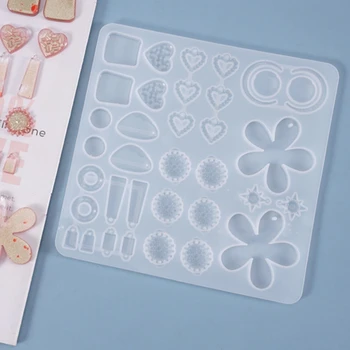 

Earrings Danglers Casting Silicone Mould Crystal Epoxy Resin Mold DIY Crafts Jewelry Ear Pendants Making Tools