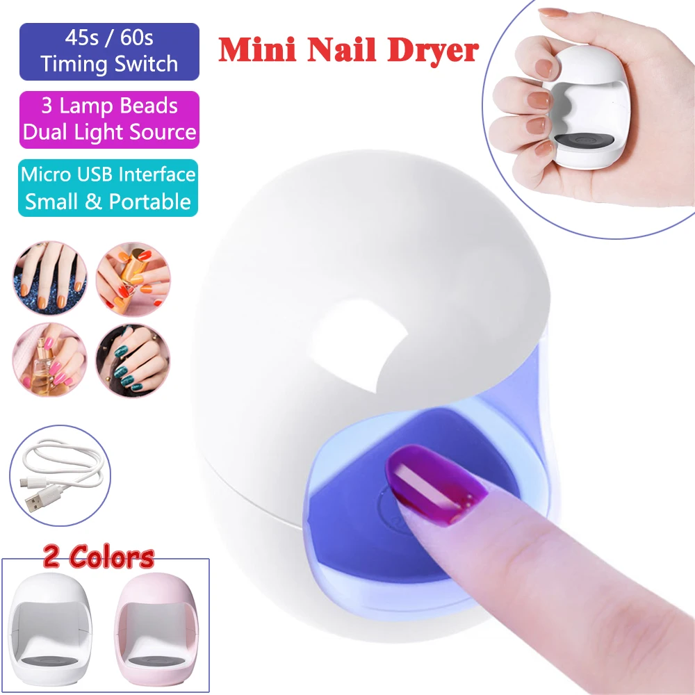 Gel Lamp For Manicure Portable Nail LED UV Lamps Nails Single Finger Polish Dryer Drying Machine Smart Sensor Lampe | Красота и