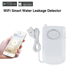 Tuya Smart Home Security Overflow Wireless Systems Water Alarm Leakage Sensor Equipment Wifi Water Leak Detector