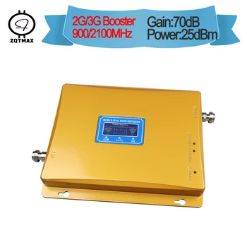 

ZQTMAX 2G 3G repeater WCDMA UMTS 2100 cellular signal amplifier GSM 900 Mhz cell phone signal booster Dual Band B1/B3