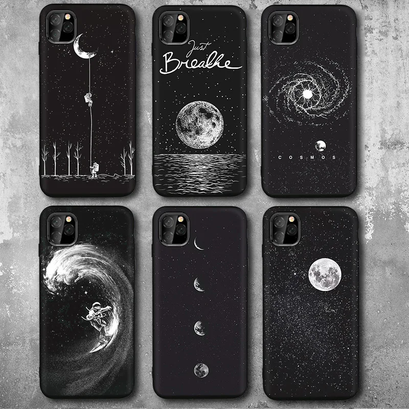 Новые чехлы космонавта для iphone 11 Pro Max Planet Star матовый Мягкий силиконовый чехол |