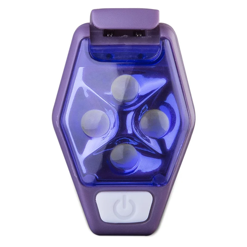 Purple AONIJIE IPX4 Водонепроницаемая Ночная Беговая светодиодная предохранительная лампа с зажимом стробоскоп для бегуна бегущего ошейника собаки велосипедного наездника - Цвет: Purple