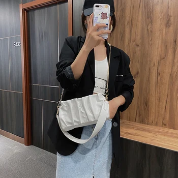 

Fashion Cloud Crossbody Bag Classic Shoulder Bag Handbag Vintage Women PU Pleated Chain Shoulder Messenger Handbags