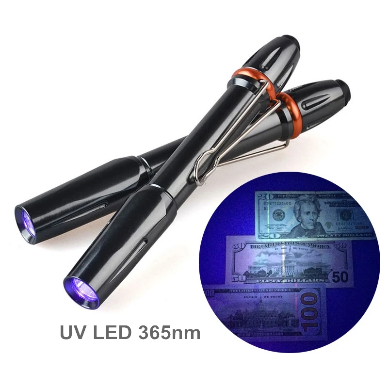 TMWT 365nM УФ LED ультра фиолетовый 3 W ручка фонарик Torch Light 365 нм УФ пальчиковые для денег детектор - Испускаемый цвет: UV 365nm