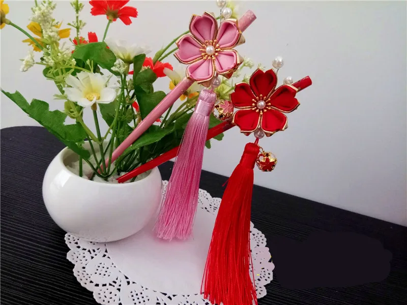 Японский стиль заколка Сакура кимоно головные уборы аксессуары для волос H |