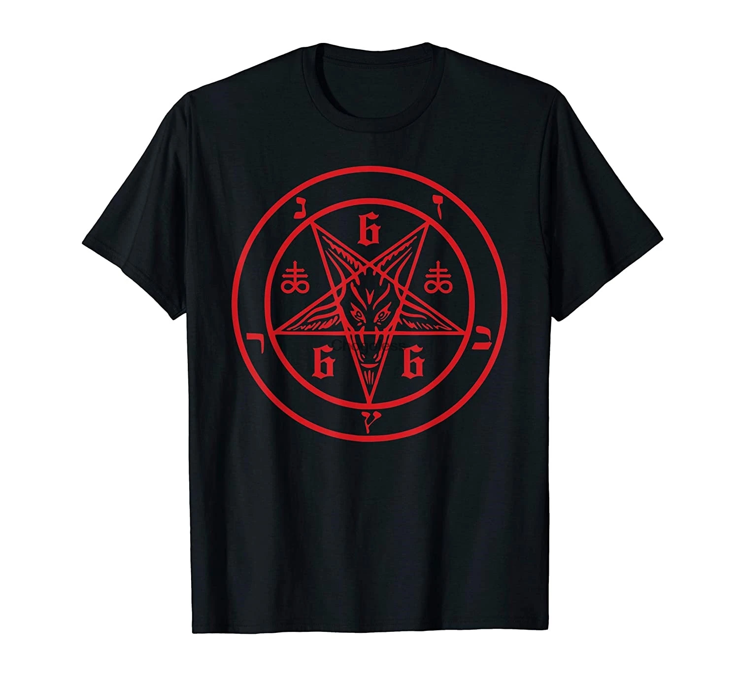 Футболка с пентаграммой сатана 666 (Sigil of the Devil) Baphomet |