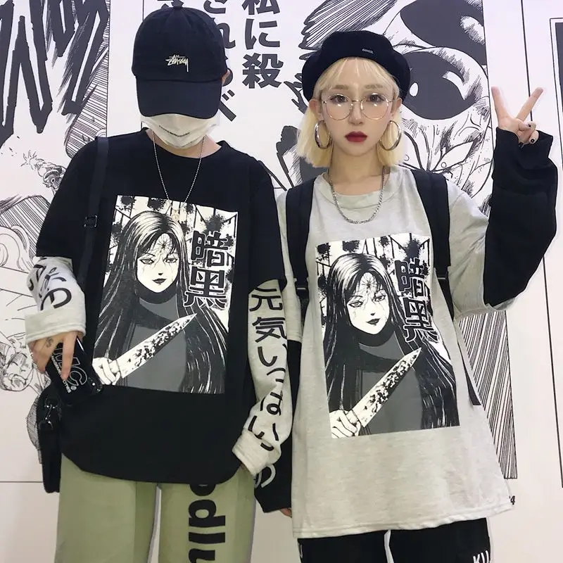Женская толстовка SWEETKAMAHarajuku с принтом японского аниме 2 предмета Повседневная