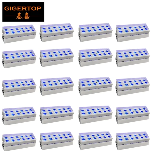 Gigertop TP-G3037-6IN1 12x18 Вт RGBWA УФ батарея беспроводной светодиод настенный светильник мини размер 23000 мАч Высокая емкость батареи светодиоды - Цвет: 20