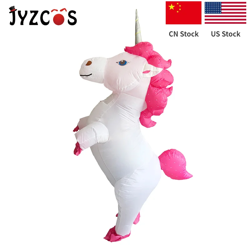 Новый надувной костюм единорога JYZCOS для мальчиков и девочек с животным тематикой