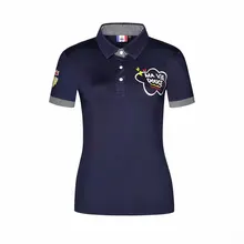 Новинка, Женская короткая рубашка для гольфа, Новейшая летняя одежда для гольфа, женская футболка с короткими рукавами, не скатывается