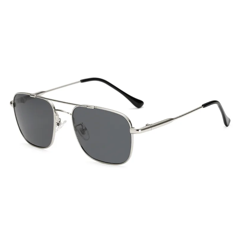 C3 silver grey HBK, ультралегкие, 22 г, солнцезащитные очки пилота, мужские, поляризационные, фирменный дизайн, с памятью, сплав, оправа, солнцезащитные небьющиеся очки, защита от УФ-лучей - Цвет линз: C3 silver grey