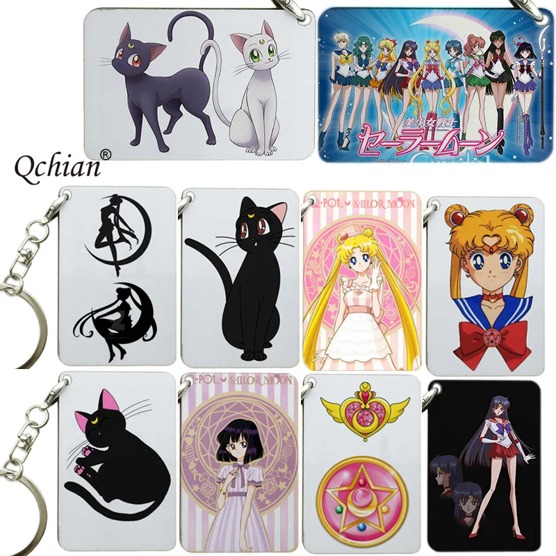 Аниме Сейлор брелок луна кольцо для ключей n Tsukino Mizuno Ami Luna кошка Chibiusa фигура