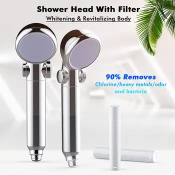 

AUGIENB Handheld Bath Shower Head WATER PURIFIER + Massage & SPA Essential Oil Filter Removes Chlorine & Sediments Negative Ion