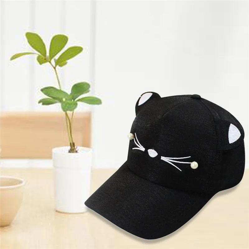 Модная женская симпатичная бейсболка с кошачьими ушками s повседневная Кепка