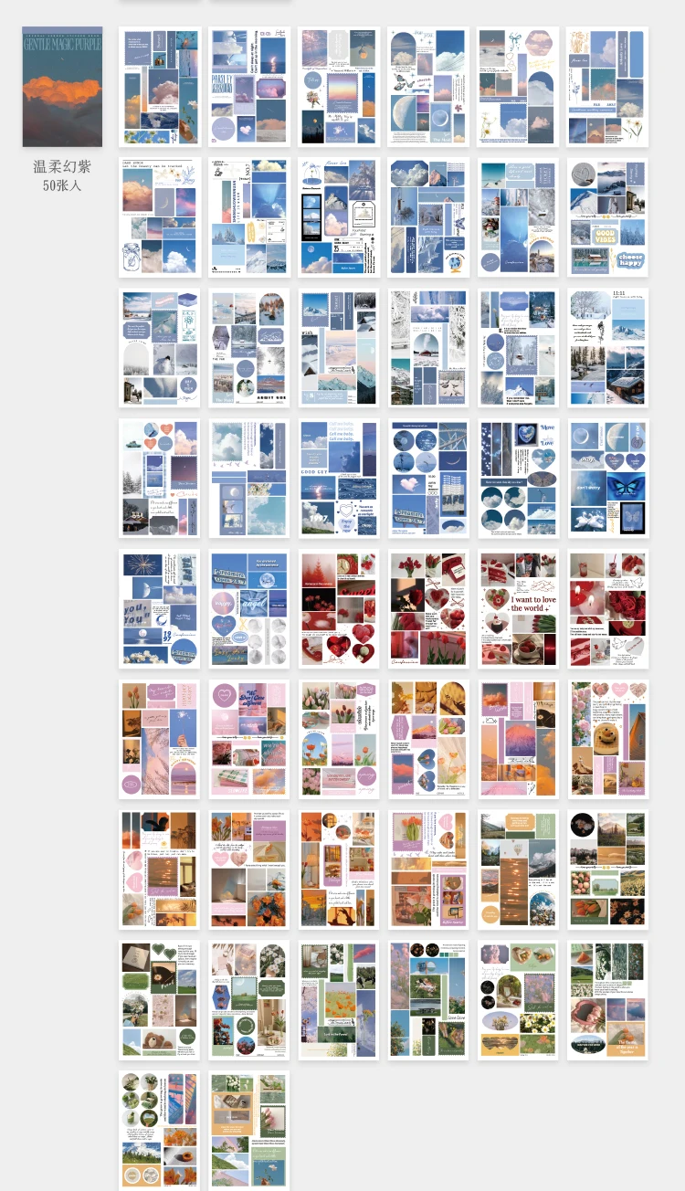 Dimi 50Sheets Retro Blue moon Seriers Magazine Sticker Book Decor Scrapbooking DIY Journal Washi Paper Creative Vintage Memo Pad Dimi 50Sheets Retro Blue moon Seriers Magazine Sticker Book Decor Scrapbooking DIY Journal Washi Paper Creative Vintage Memo Pad
