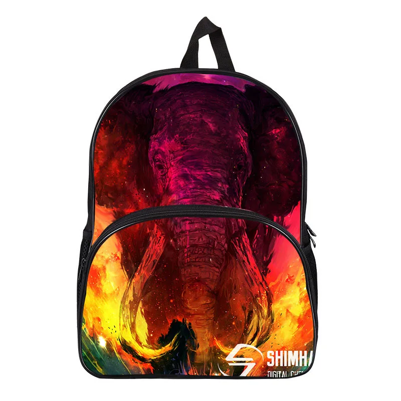 

17 Paragraph Bright Pattern 16-Inch Europe And America Front And Back Bag Shoulder Bag Backpack Schoolbag 3-6 Grade