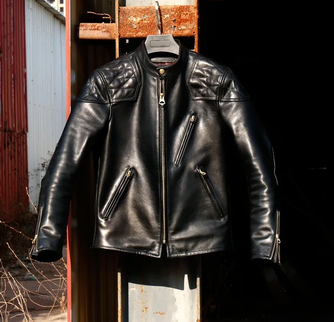 Yr! gratis Verzending. luxe Italië Gelooid Batik 1.6 Mm Paardenleer Jas, Mode Motor Stijl, Cool Mens Hard Lederen Jas, Yr! gratis Verzending. luxe Italië Gelooid Batik 1.6 Mm Paardenleer Jas, Mode Motor Stijl, Cool Mens Hard Lederen Jas,