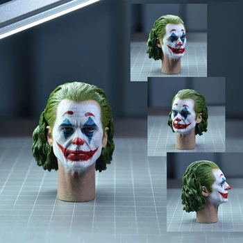 

In stock 1/6 TOP-004 Joker Joaquin Phoenix Head Sculpt Makeup Ver. PVC Head Model Fit 12" Action Figure Accessory