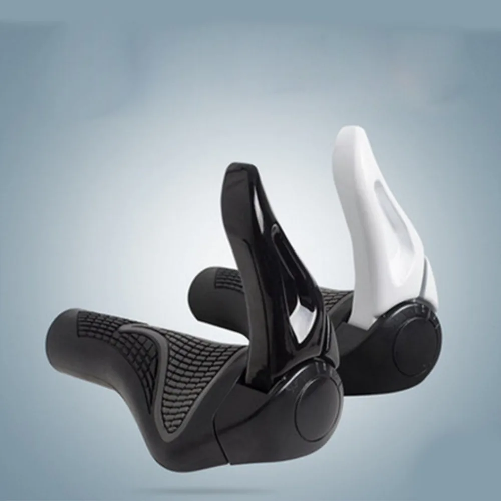 TB Mountain Bicycle Horn Shape Bar Ends Road Rubber Handlebar Grips Ergonomics Design Easy to install