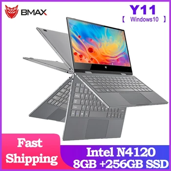 BMAX Y11 Laptop 11.6 Inch Quad Core Intel N4120 1920*1080 IPS Screen 8GB LPDDR4 RAM 256GB SSD ROM Notebook Windows10