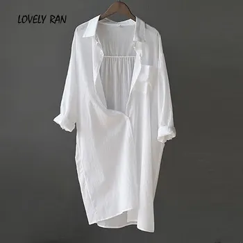 

White Long Pocket Women Blouse Single Breasted Full Sleeve Turn-down Collar Female Blouses 2020 Summer Casual Chic Lady Tops