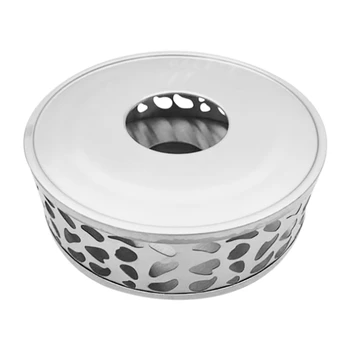 

AD-Stainless Steel Tea Warmer, Round Tea Maker Candle Base, Tea Warmer Heater Tea Stand (Without Candles)