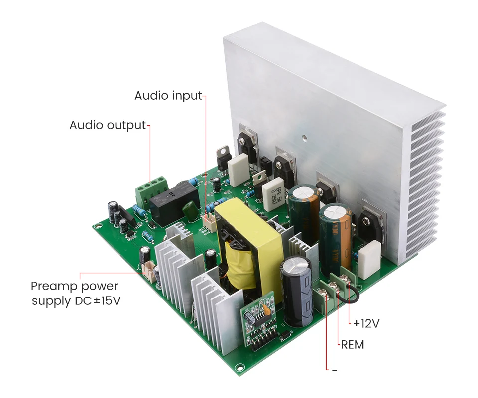 AIYIMA 12V класса AB Мощность ламповый усилитель аудио доска двухканальный OCL 2x150W усилитель звука с предусилитель питания 10 дюймов