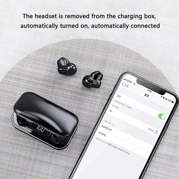 

Bluetooth5.0 TWS Wireless Earbuds Waterproof Sports Headset Wireless Earphone In Ear with Charging Box Ear Buds For IOS/Android