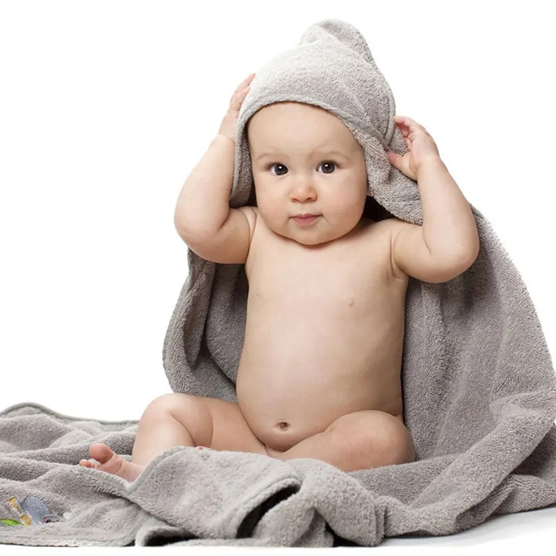 Детское банное полотенце из чесаного хлопка, фартук с капюшоном, детское одеяло, высокое качество, впитывающее детское полотенце с капюшоном, банное полотенце