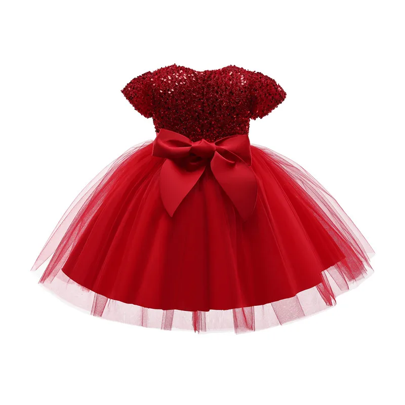 3-8 Year Girls Princess Dress Sequin Lace Tulle Wedding Party Tutu Fluffy Gown For Children Kids Evening Formal Pageant Vestidos skirt dress for baby girl