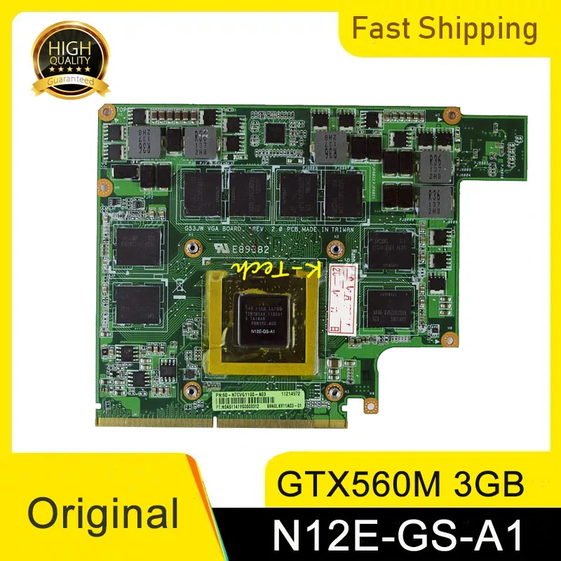 Оригинальный GT555M N12E-GE2-A1 VGA ноутбук видеокарта доска 2 Гб для ASUS N75SF N55SF N75SL N55SL 100%