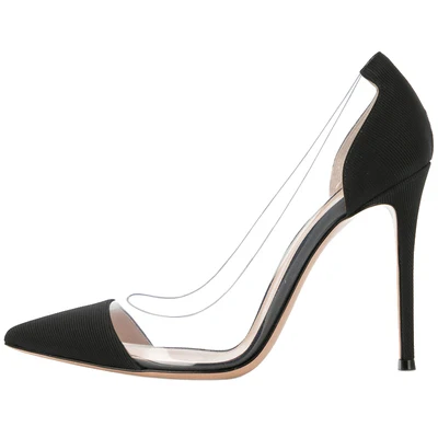 

Spring and autumn nude color comfortable stiletto color matching sexy transparent single shoes wild net red women's shoes