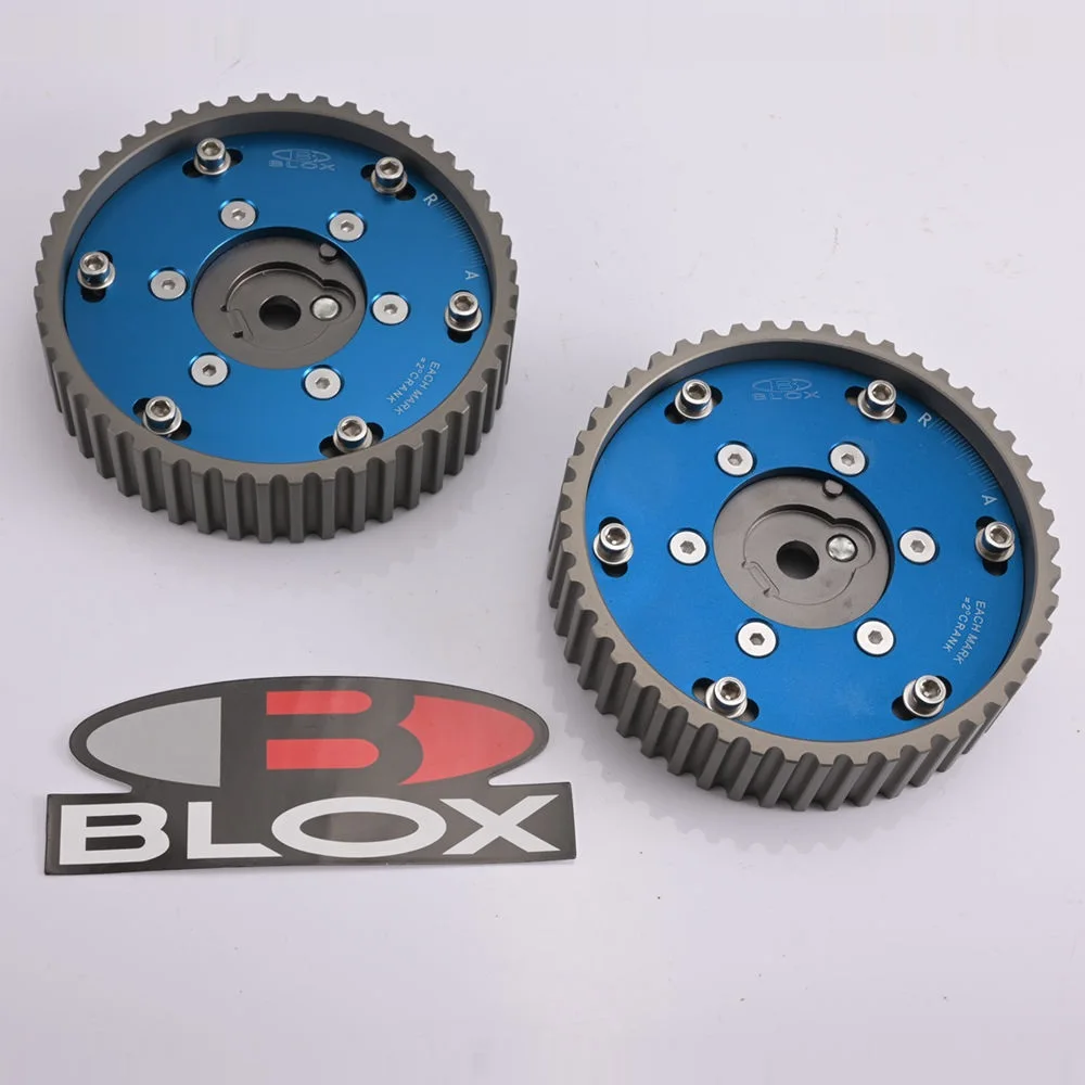 BLOX Adjustable 2 Pieces Aluminium Camshaft Timing Cam Gear Blue For BMW E36 3 Series M20 EP-CGBMW