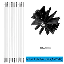 20 футов дымоход щетка бойлер набор кистей бытовой промышленный дымоход бойлер сушилка для чистки воздуховода чистящий набор инструментов