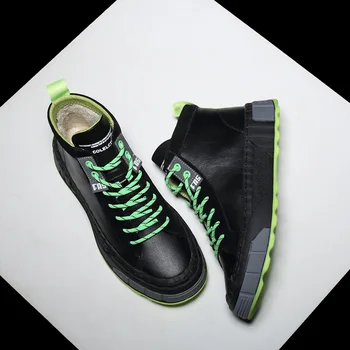 

Men's Fashion Casual Shoes High Top Sneaker 2019 Spring New Men Shoes High Quality Non-slip Walking Shoe Zapatillas G14-15