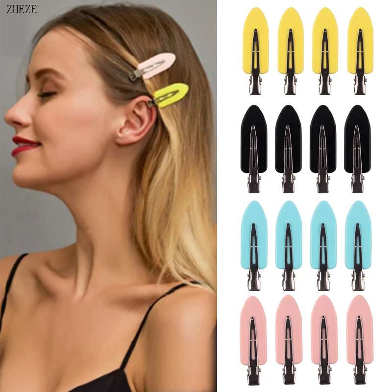 8Pcs/Set 2021Trendy Seamless No Bend Barrettes Girls No Mark Hairpins Curl Clip Makeup Hair Clips For Women