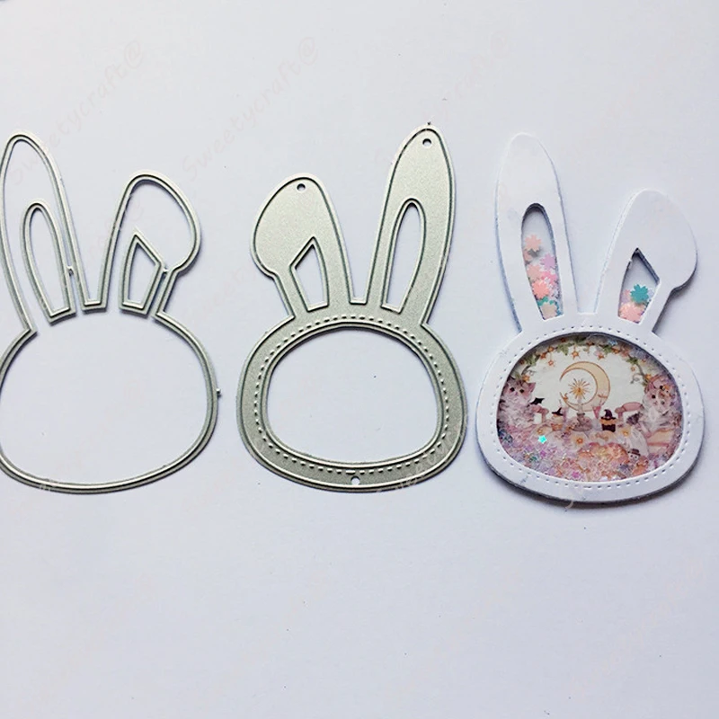 Rabbit Bunny Stich Frame Shake Cutting Dies 2