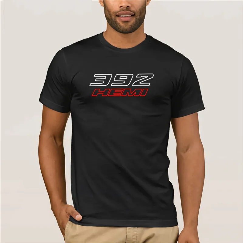 Men's T shirt Cartoon Fun 392 HEMI Dodge Challenger Charger Shaker Supercharged SRT Hellcat 2020 Fashion Style Shirt | Мужская