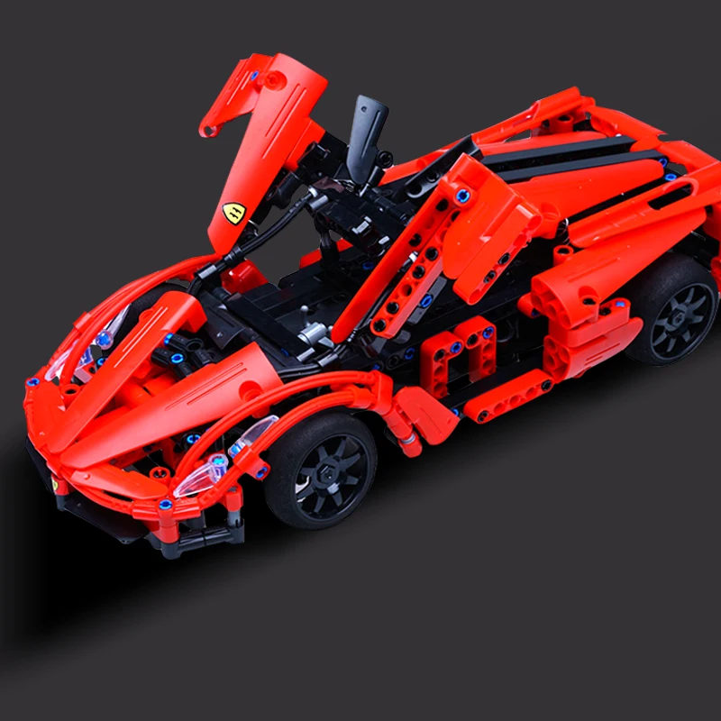 

Building Blocks Remote Control Car Assembling Puzzle Machinery To Insert A Sports Car Charging Electric Children's Toys Boy