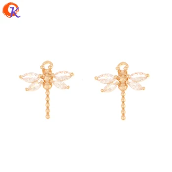

Cordial Design 50Pcs 14*16MM Jewelry Accessories/Pendant/DIY Jewelry Making/Dragonfly Shape/Hand Made/Earring Findings/CZ Charms